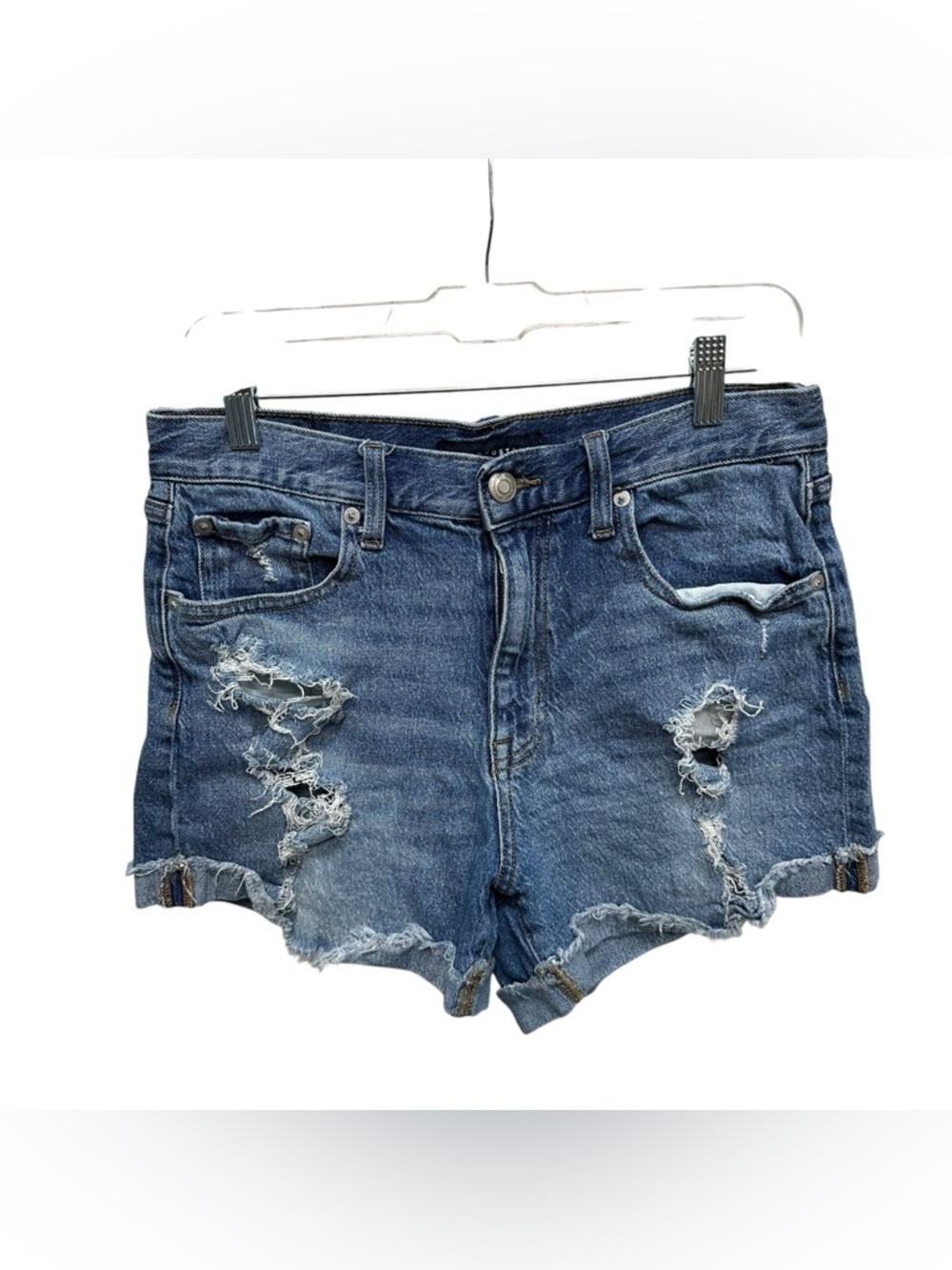 Aeropostale women’s shorts mom short high rise distressed grunge size 8